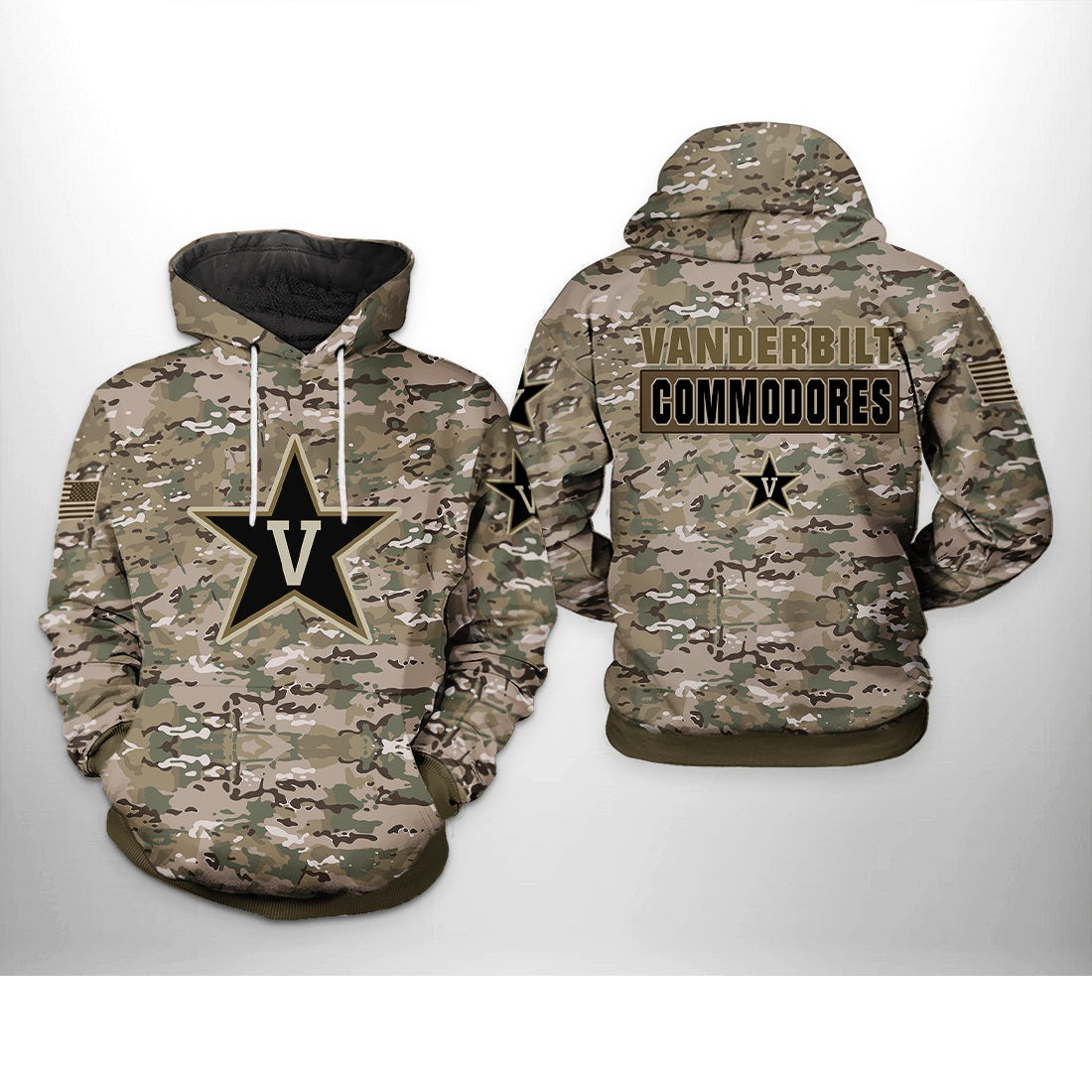 Vanderbilt Commodores Camo Hoodie - Anchor Down